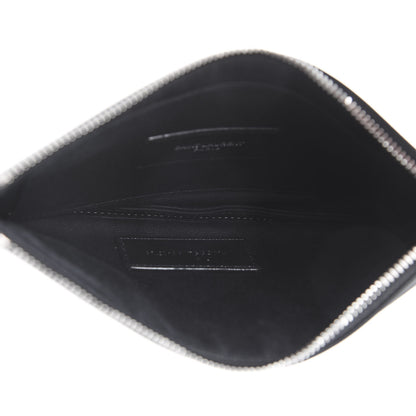 Saint Laurent Lizard Embossed Monogram Bill Pouch Black 5 of 7