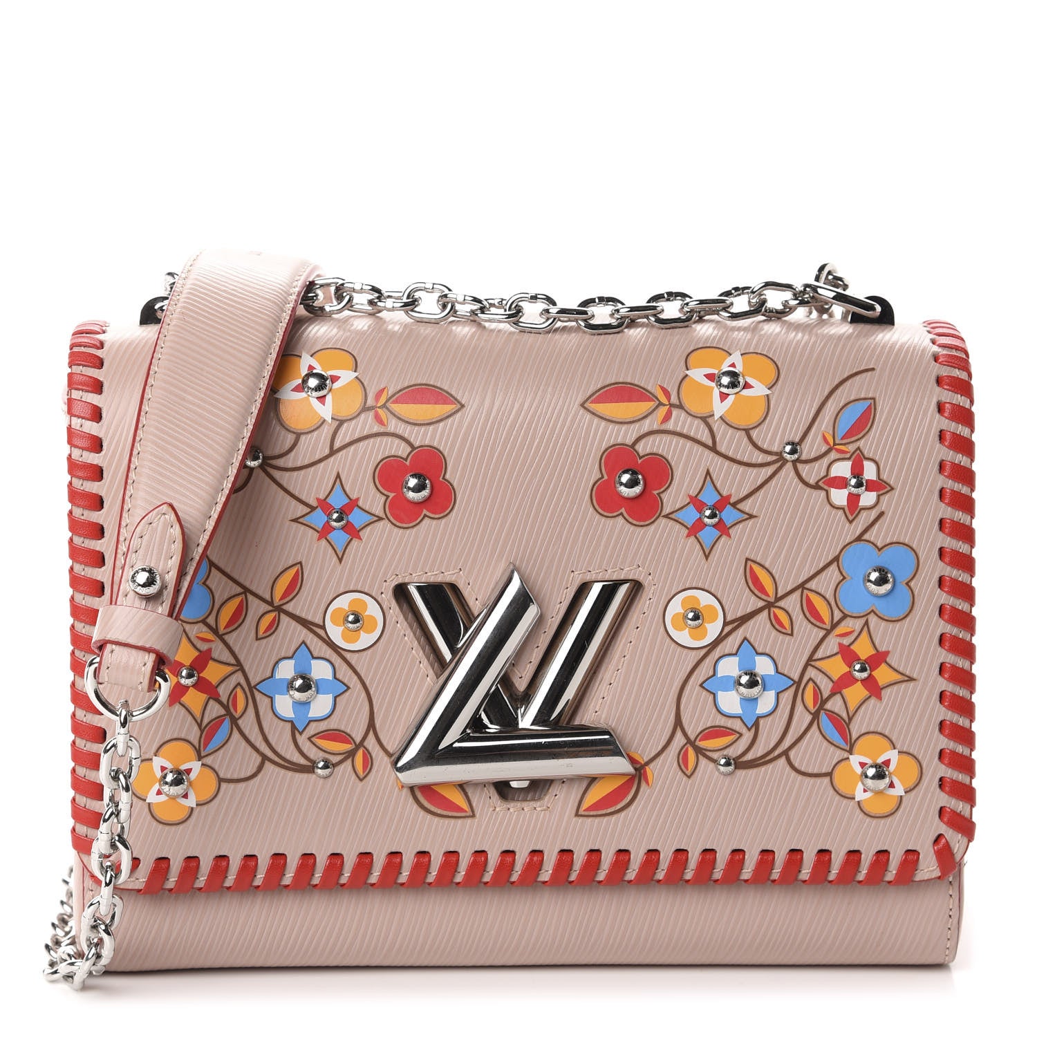 Louis Vuitton Epi Flower Twist Shoulder Bag MM Rose Ballerine 1 of 9