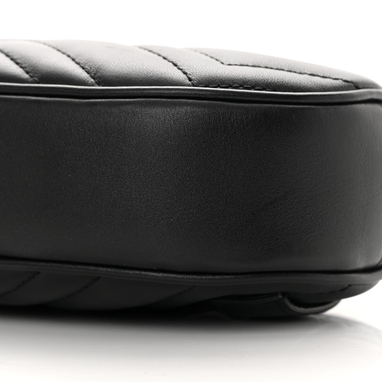 Gucci Calfskin Matelasse GG Marmont Belt Bag 75 30 Black 13 of 14