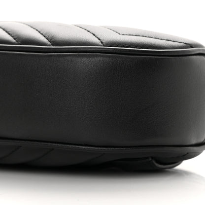 Gucci Calfskin Matelasse GG Marmont Belt Bag 75 30 Black 13 of 14