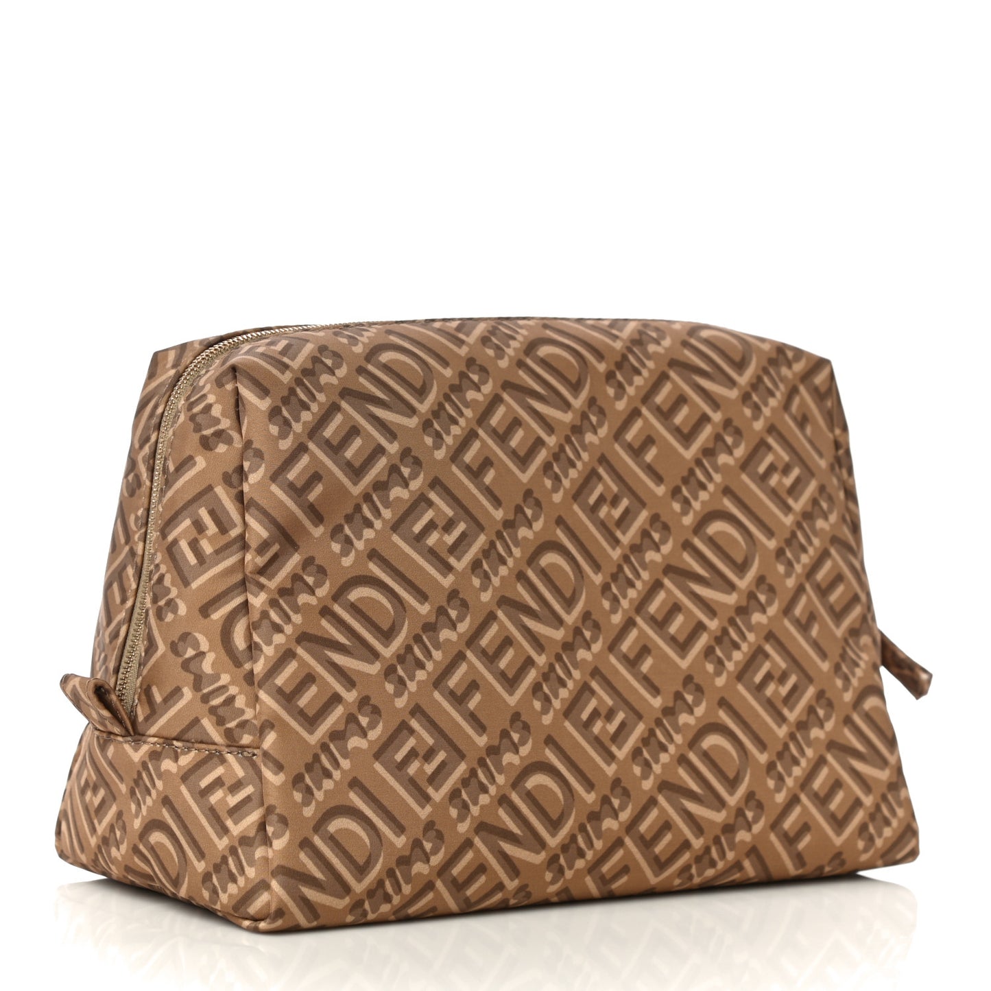 X SKIMS Nylon Medium Trapezoid Beauty Pouch Sand