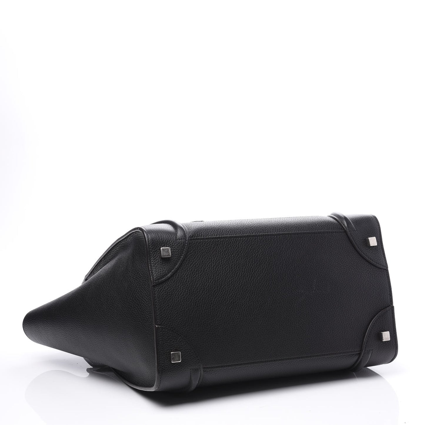 Drummed Calfskin Mini Luggage Black