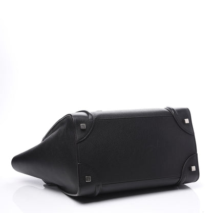 Celine Drummed Calfskin Mini Luggage Black 3 of 9