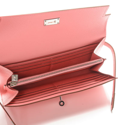 Hermes Epsom Kelly Longue Wallet Rose Confetti 5 of 7