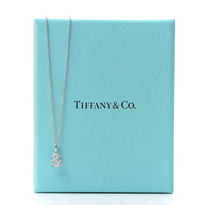 Tiffany 18K White Gold Diamond Small Ampersand Pendant Necklace 6 of 6