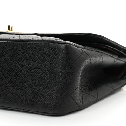 Chanel Caviar Quilted Jumbo Double Flap Black 10 of 16