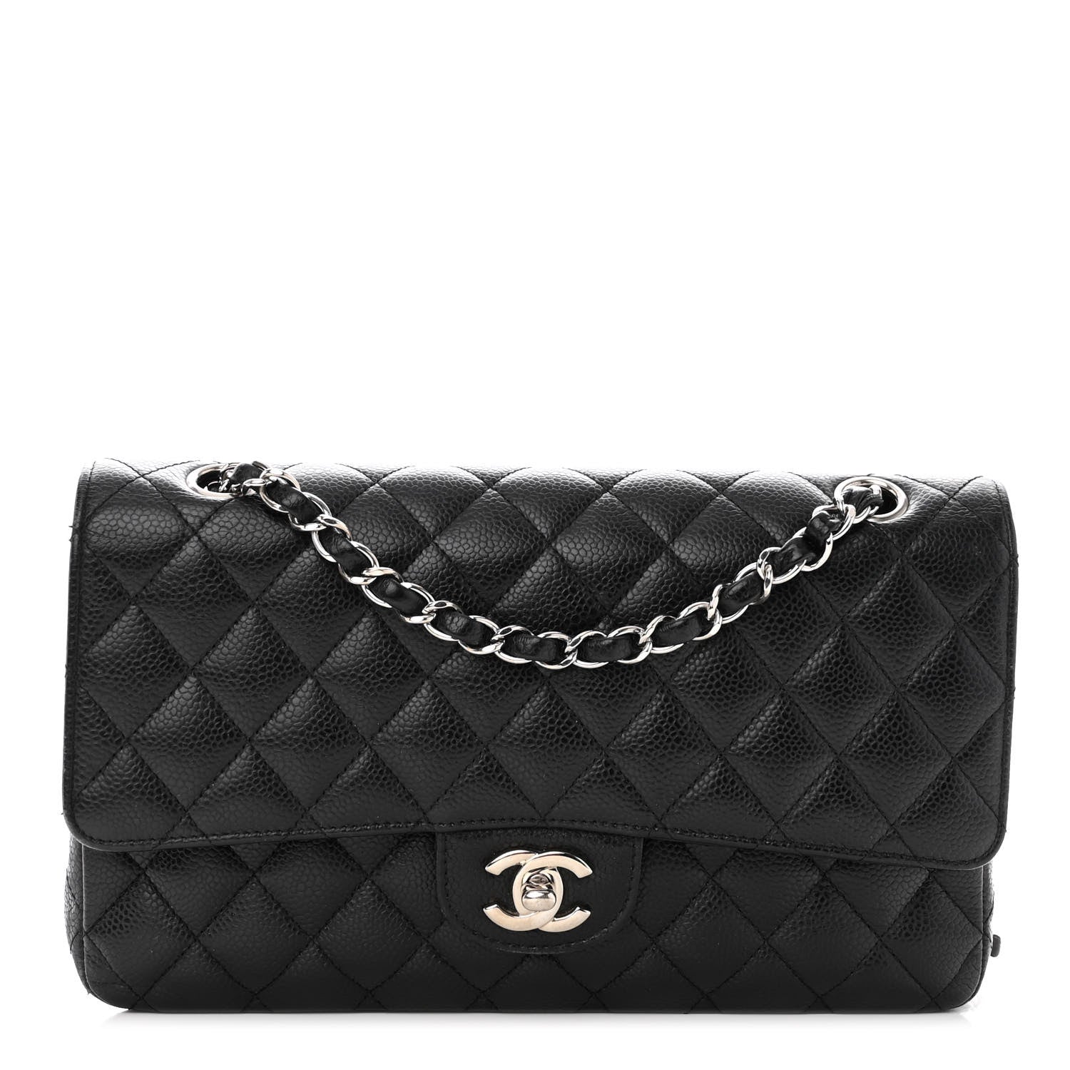 Chanel Caviar Quilted Medium Double Flap Black 1 of 13