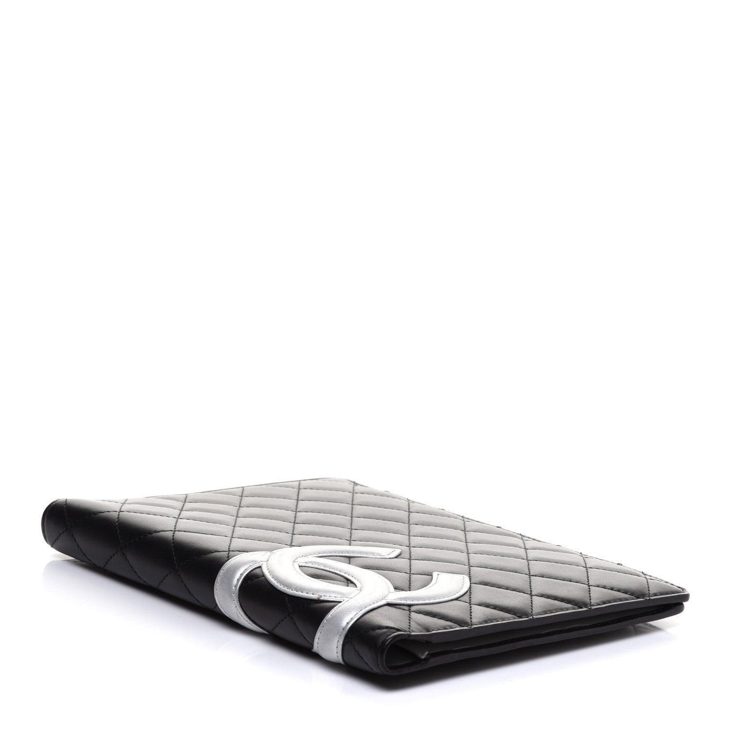 Chanel Calfskin Quilted Large Cambon Agenda Planner Black Silver 4 of 12