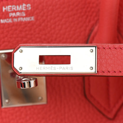 Hermes Taurillon Clemence Birkin 35 Bougainvillea 29 of 33
