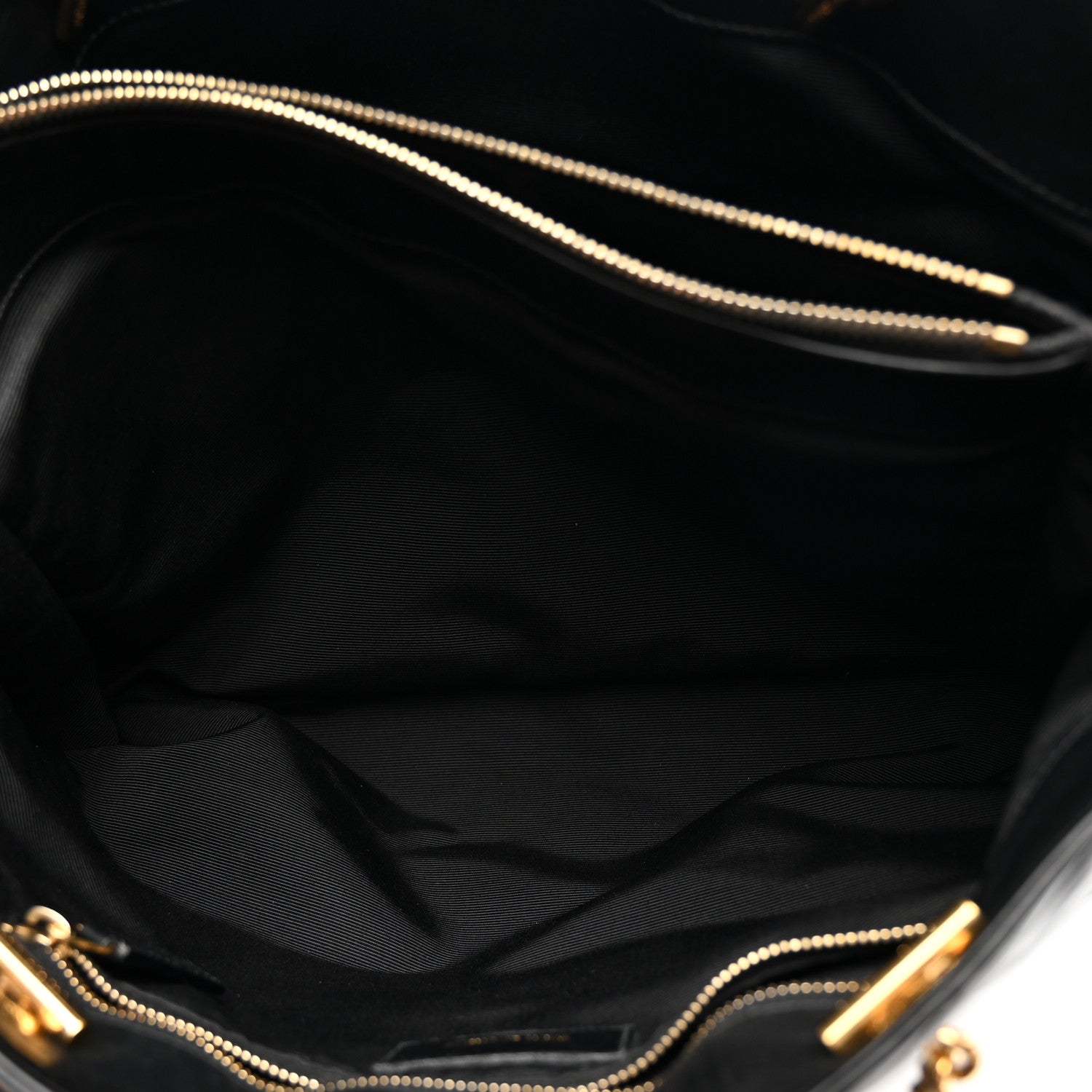 Saint Laurent Smooth Calfskin Matelasse Chevron Monogram Shopping Bag Black 7 of 14