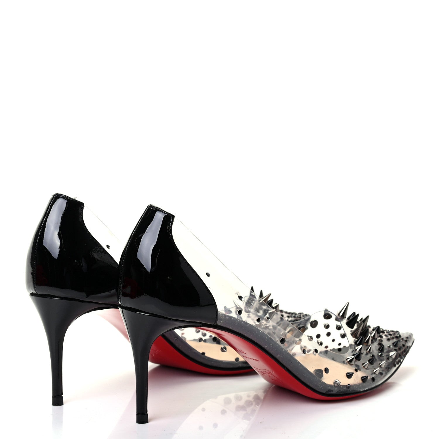 Christian Louboutin PVC Grotika Spikes 70 Pumps 39 Black Multi 4 of 9