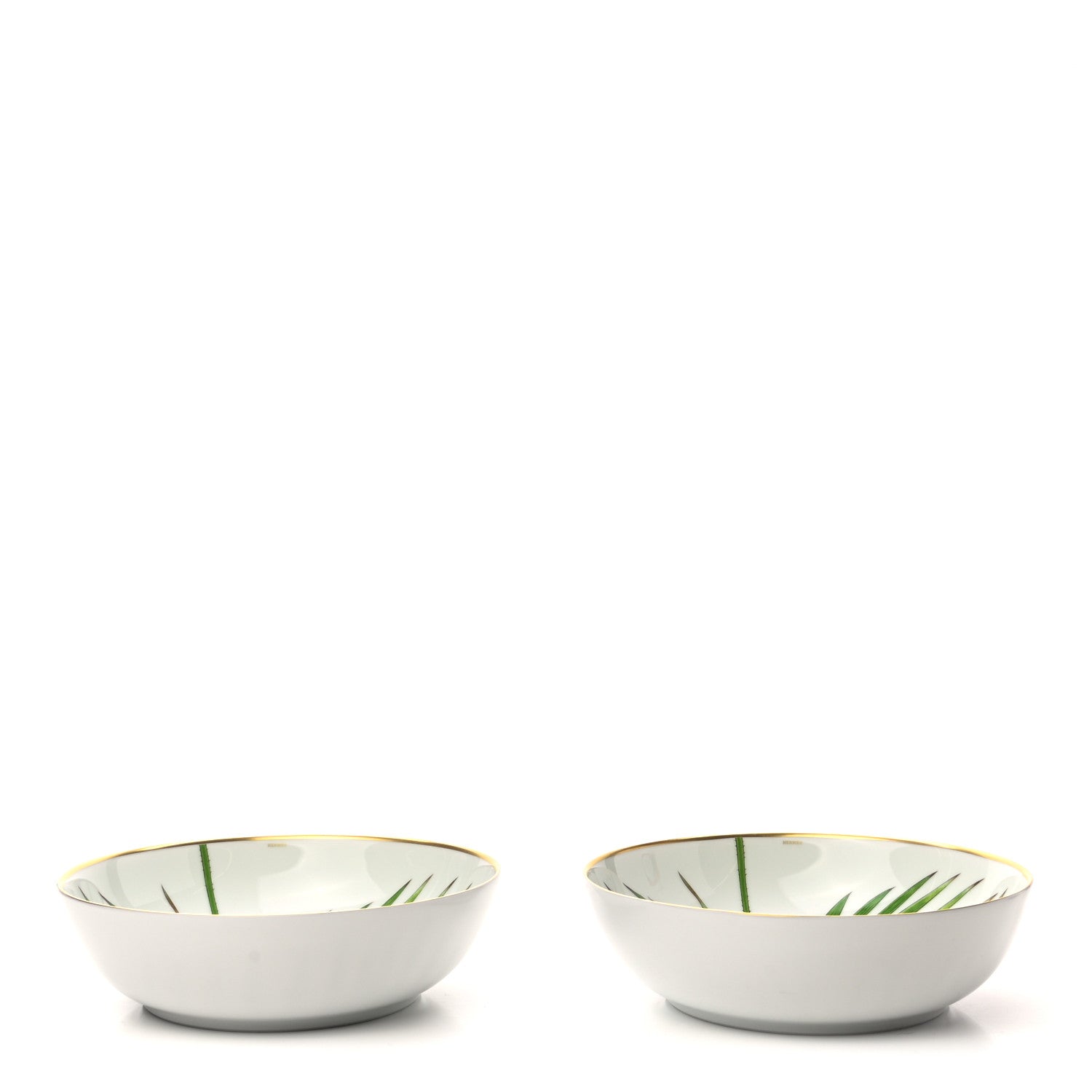 Hermes Porcelain Passifolia Cereal Bowl Set of 2 1 of 8