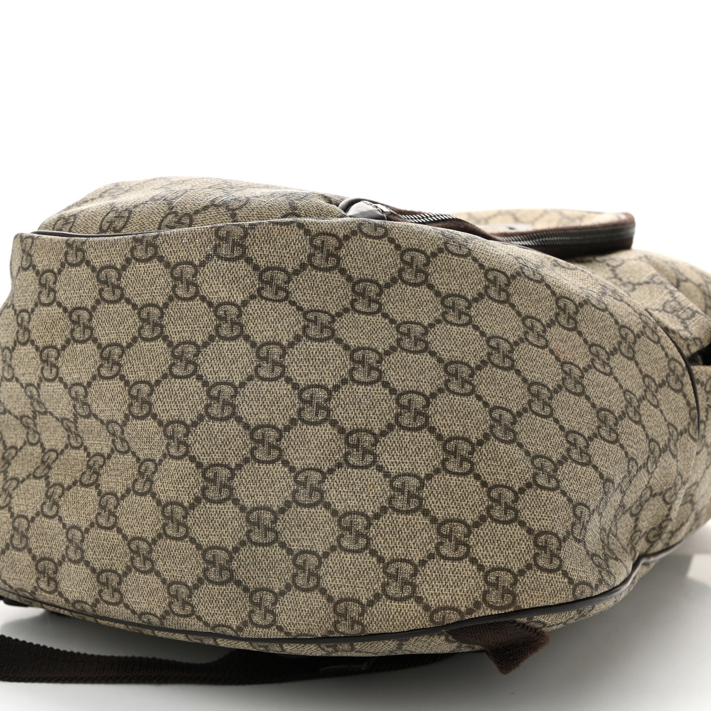 GG Plus Monogram Interlocking G Medium Backpack Dark Brown