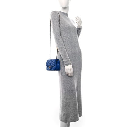 Chanel Lambskin Quilted Pearl Crush Mini Rectangular Flap Blue 2 of 11