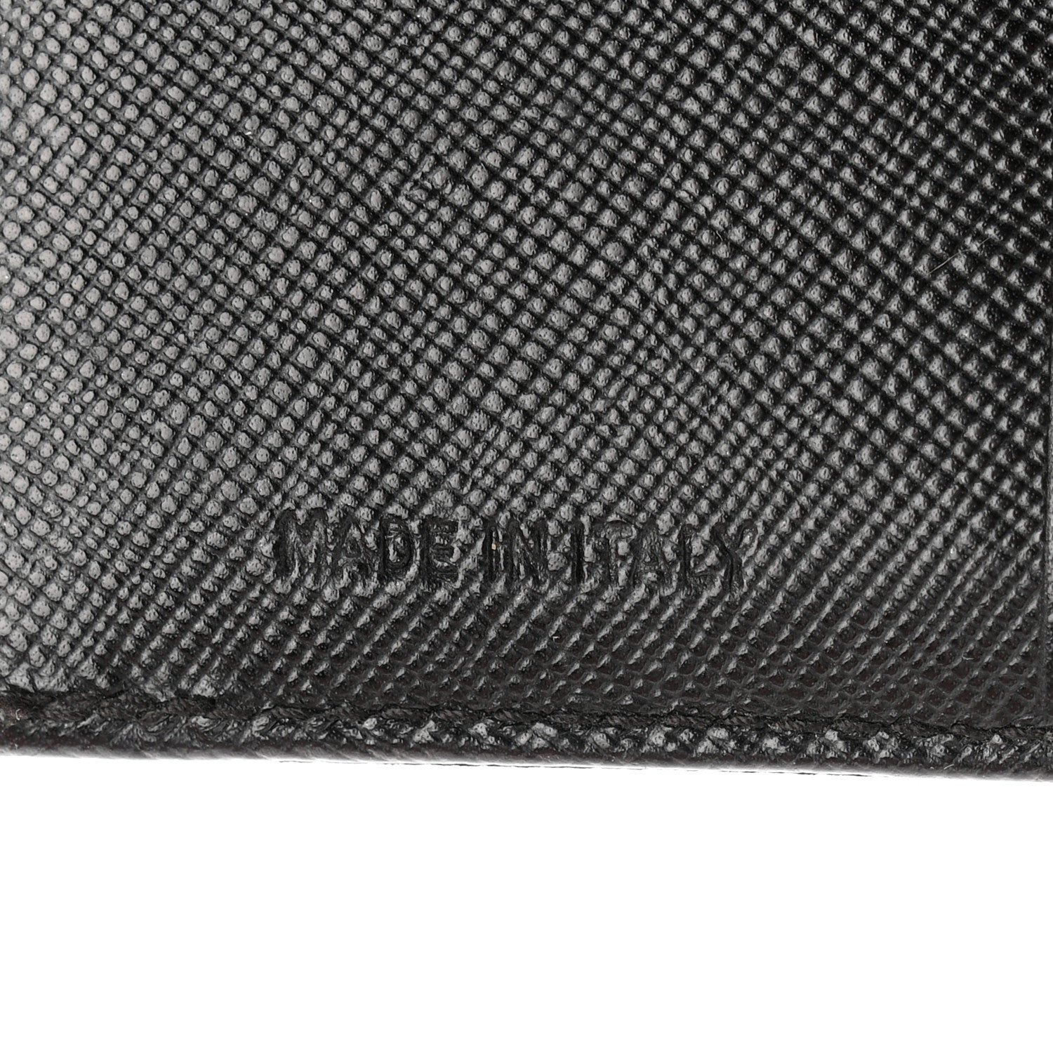 Prada Tessuto Nylon Saffiano Tri-Fold Compact Wallet Black 7 of 7