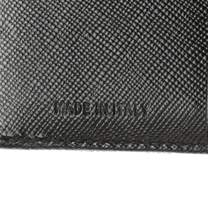 Prada Tessuto Nylon Saffiano Tri-Fold Compact Wallet Black 7 of 7