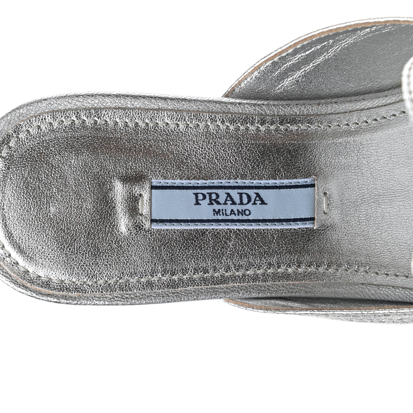 Madras Lux 10mm Mules 37.5 Argento