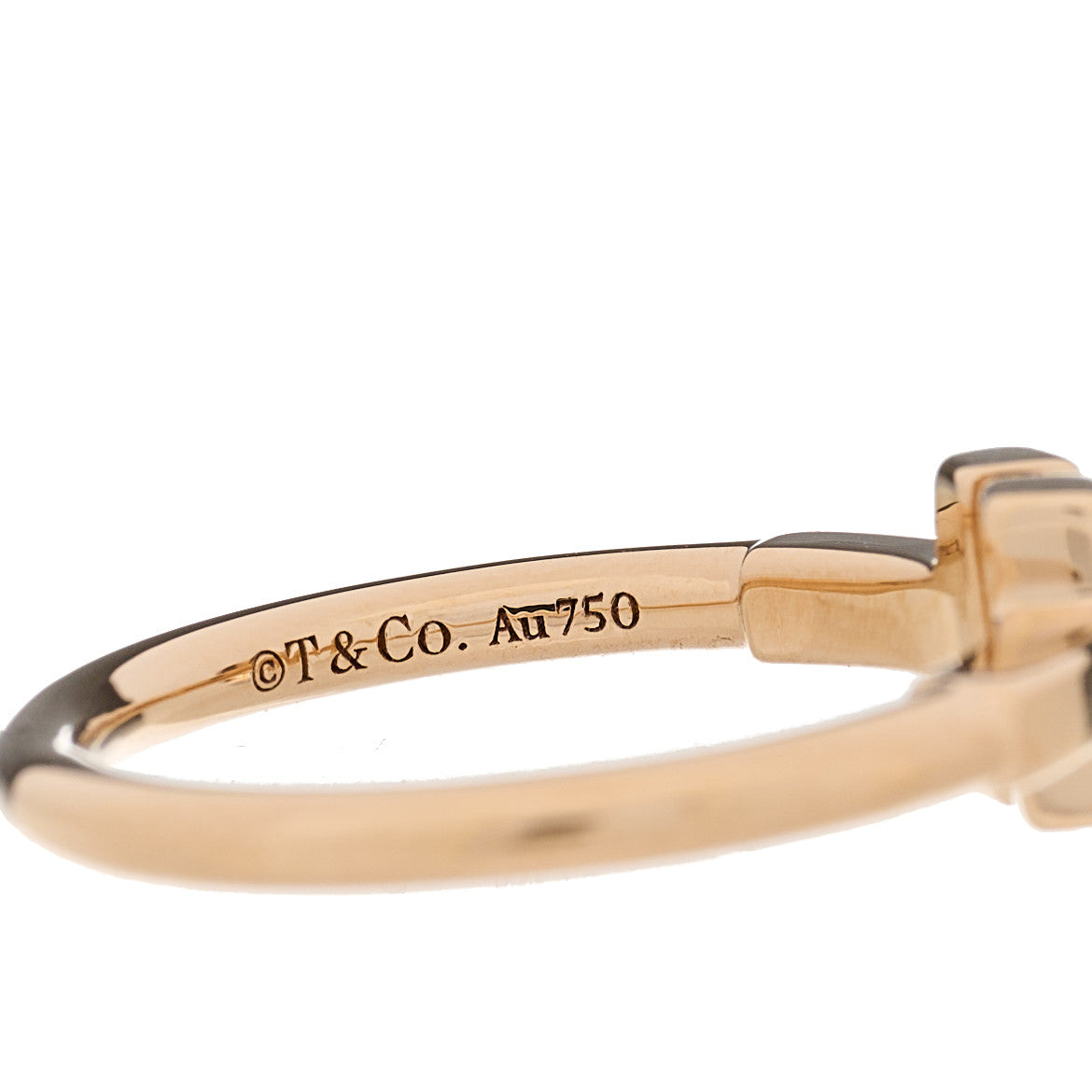 18K Rose Gold T Wire Ring 48 4.5