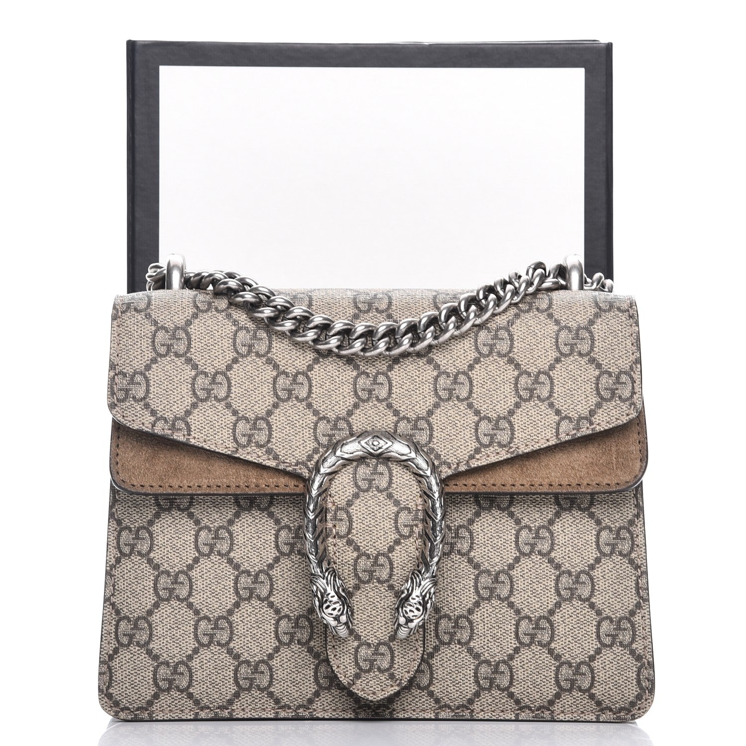 Gucci GG Supreme Monogram Mini Dionysus Shoulder Bag Taupe 9 of 9