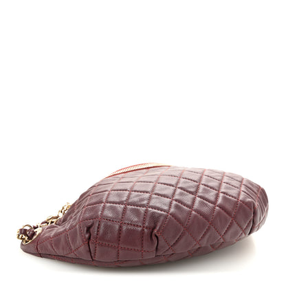 Chanel Calfskin Quilted Banane Waist Bag Fanny Pack Burgundy 4 of 10