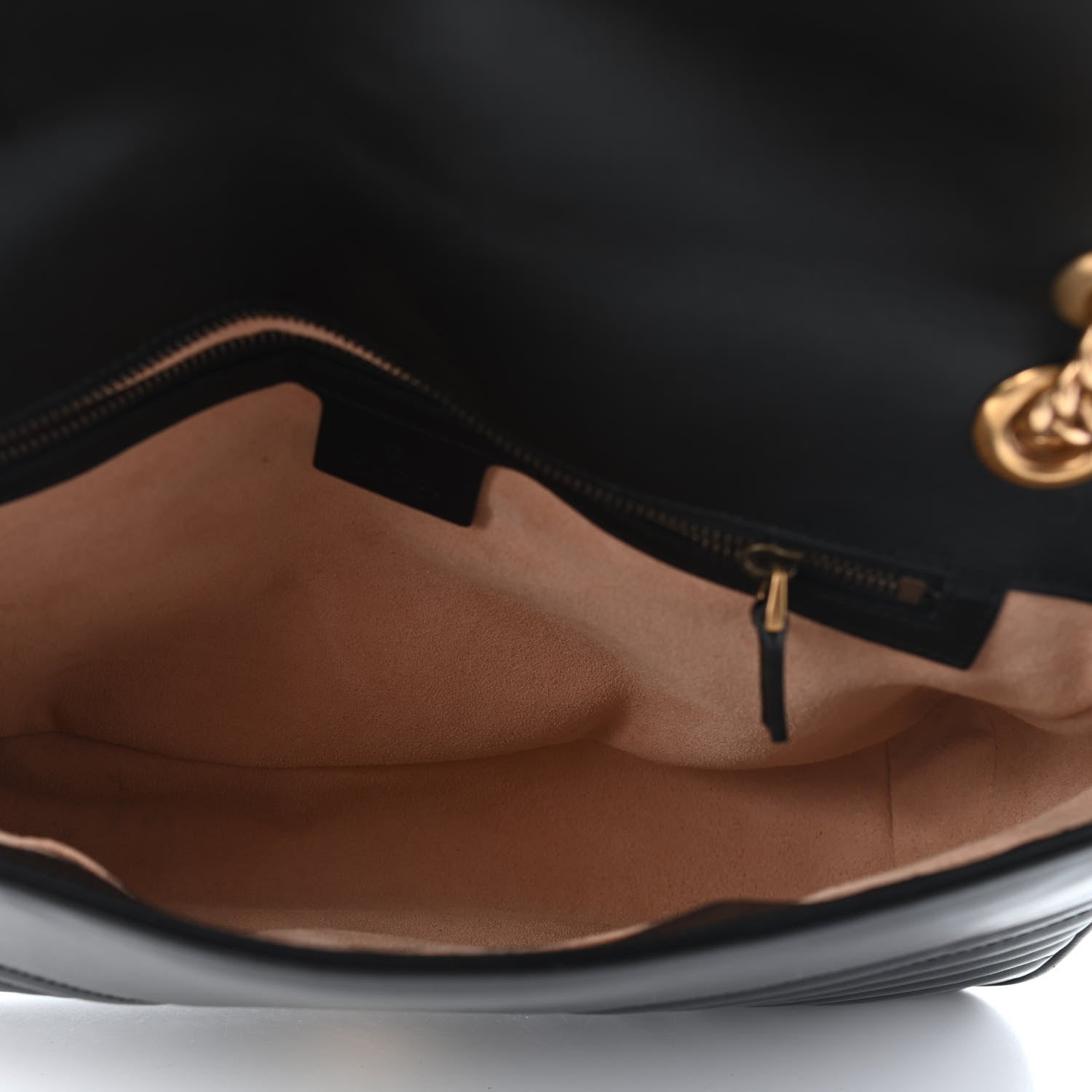Gucci Calfskin Matelasse Medium GG Marmont Shoulder Bag Black 5 of 9