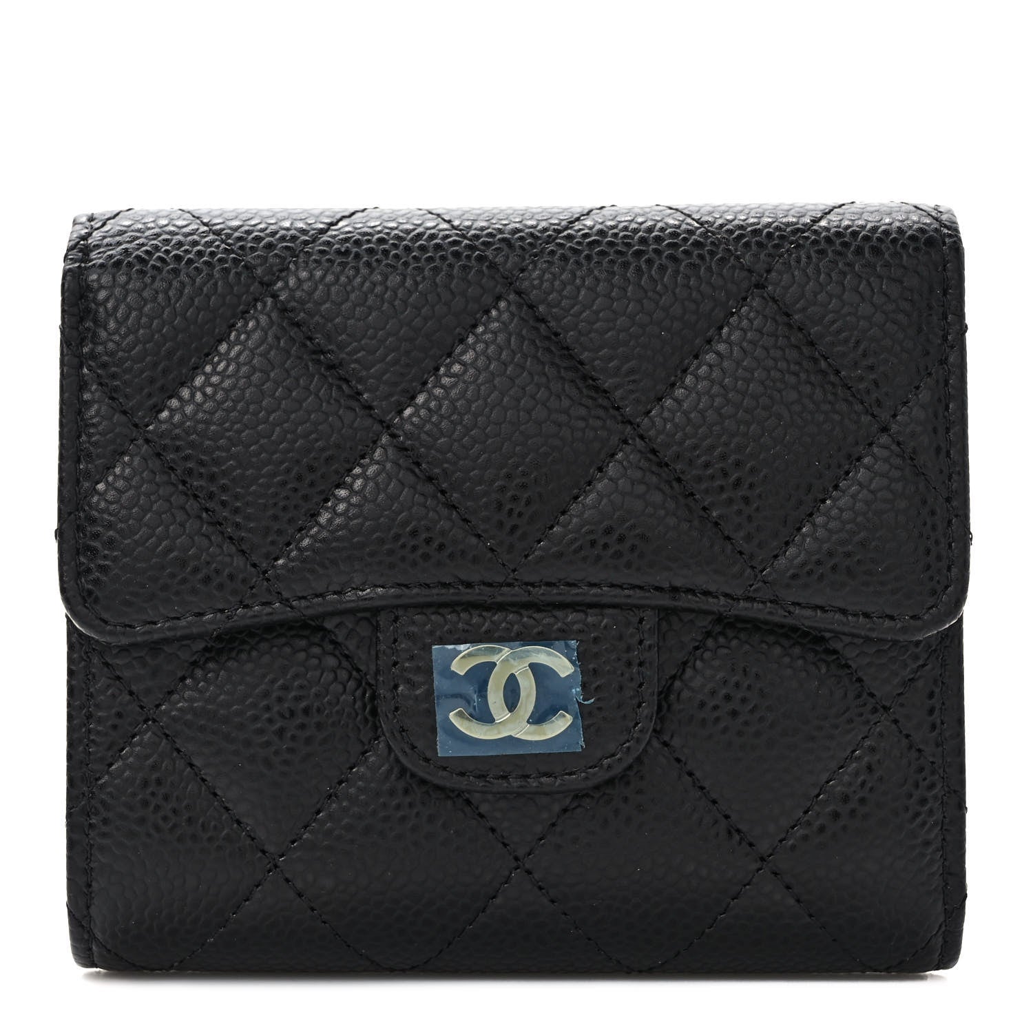 Chanel Caviar Quilted Compact Flap Wallet Black 1 of 8