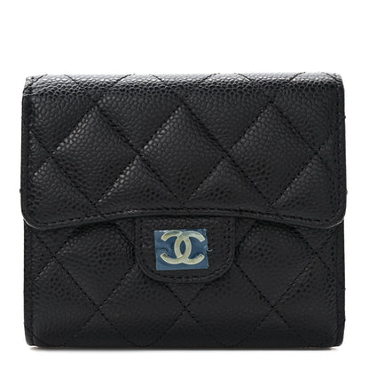 Chanel Caviar Quilted Compact Flap Wallet Black 1 of 8