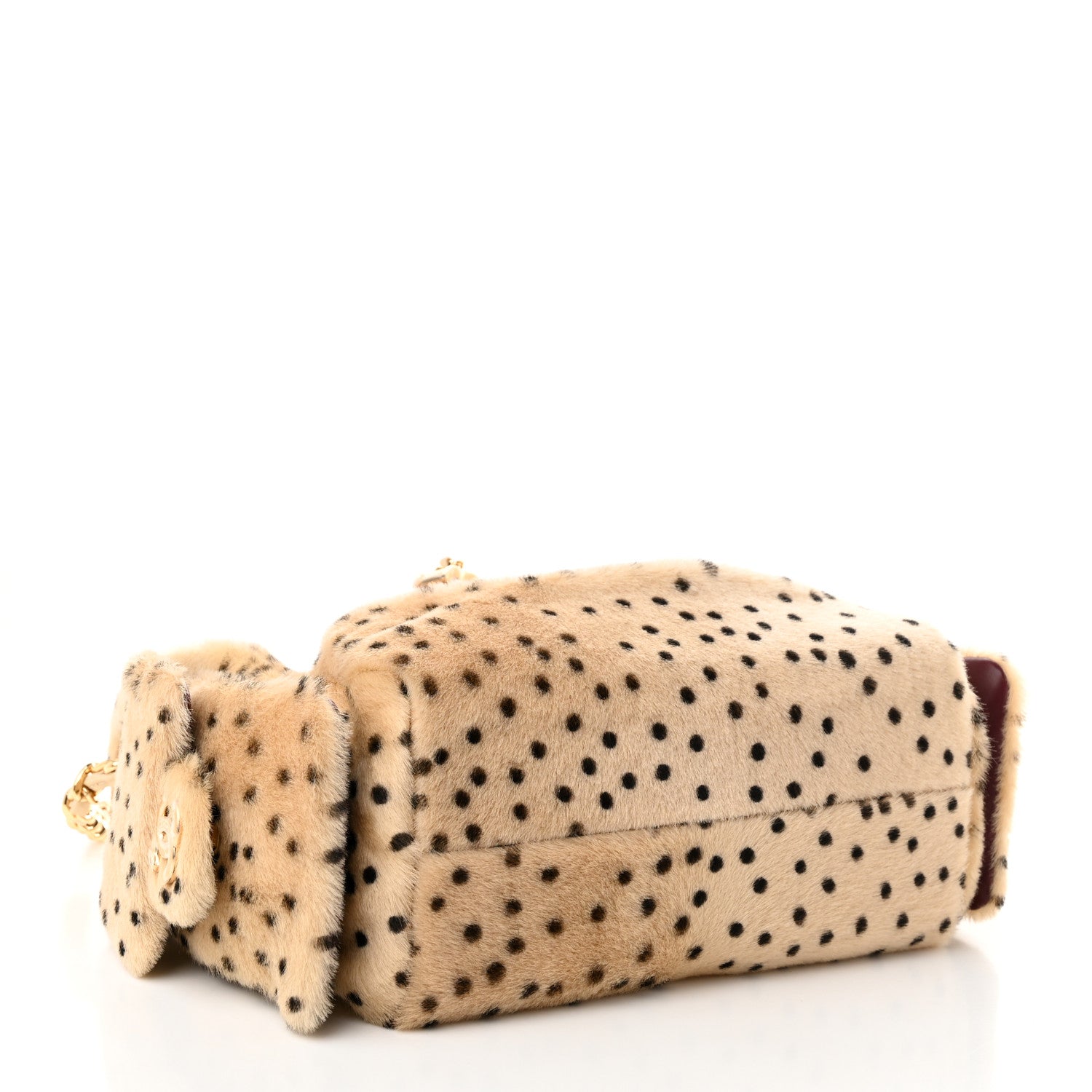 Chanel Pony Hair Mini Chanel 25 Handbag Beige Black 3 of 10