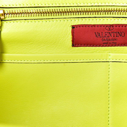 Valentino Garavani Vitello Medium Rockstud Tote Yellow Fluo 7 of 11