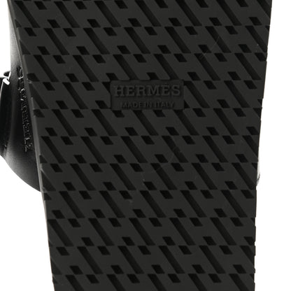 Hermes Calfskin Womens Chypre Sandals 36 Black 6 of 9