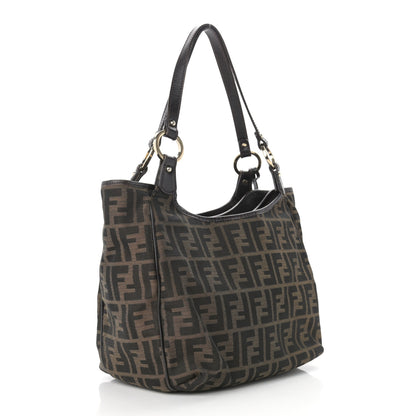 Fendi Zucca Small Chef Shopping Tote Tobacco Moro 3 of 10
