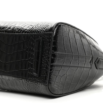 Givenchy Calfskin Crocodile Embossed Mini Antigona Black 10 of 10