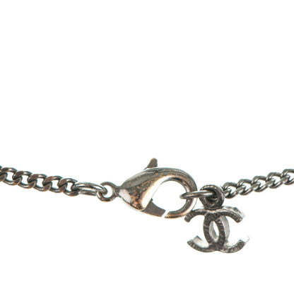 Chanel Crystal Pearl Bead CC Pendant Necklace Ruthenium 5 of 5