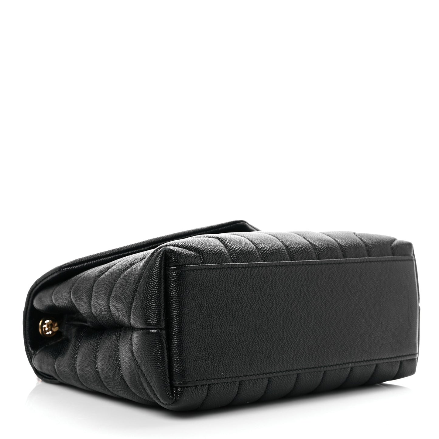 Grain de Poudre Calfskin Y Quilted Monogram Small Loulou Chain Satchel Black