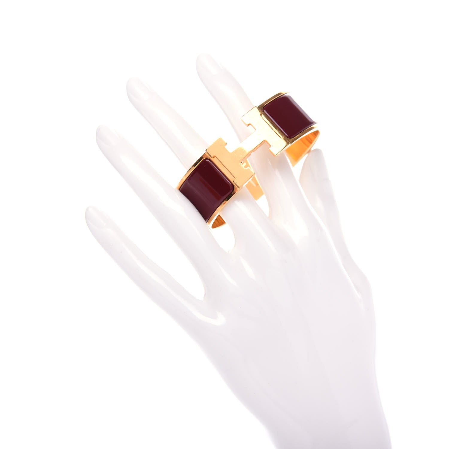 Hermes Enamel Wide Clic Clac H Bracelet PM Moka 2 of 5