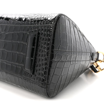 Givenchy Calfskin Crocodile Embossed Small Antigona Black 10 of 10