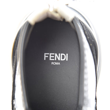 Fendi Vernice High-Tech Womens FFluid Zip Up Sneakers 37.5 Black White 6 of 14