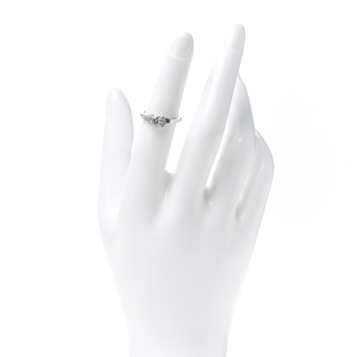 Cartier Platinum Diamond .35ct Ballerine Engagement Ring 50 5.25 2 of 5