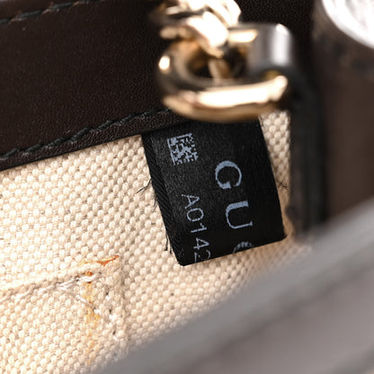 Gucci Monogram Margaux Calfskin Medium Emily Chain Shoulder Bag Beige Ebony Cocoa 8 of 18