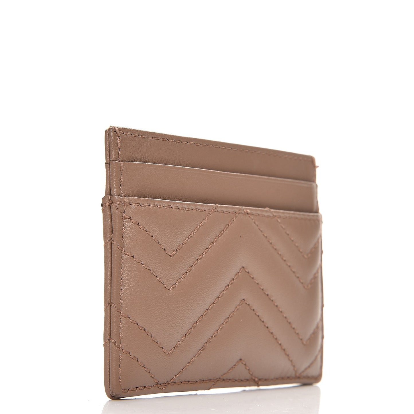 Calfskin Matelasse GG Marmont Card Holder Porcelain Rose