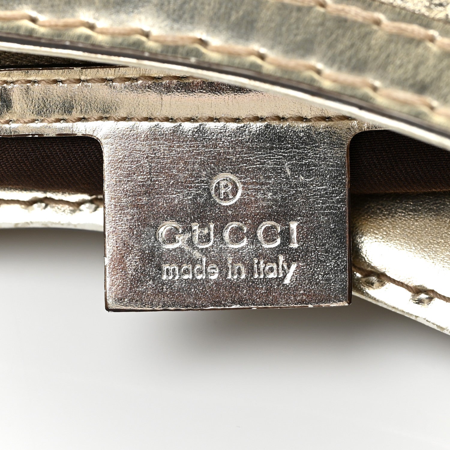 Gucci Metallic Guccissima Queen Bow Hobo Platinum 5 of 14