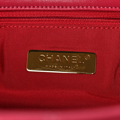 Chanel Lambskin Quilted Large Chanel 19 Flap Dark Pink 6 of 10