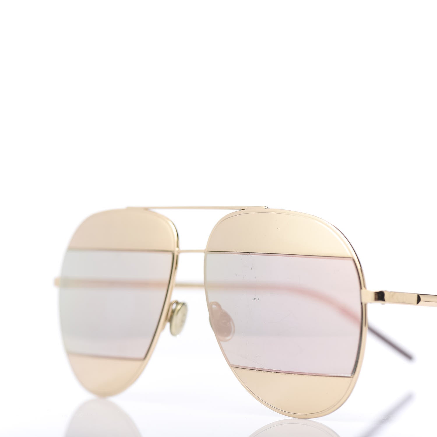 Christian Dior Split 1 Aviator Sunglasses Gold 7 of 8