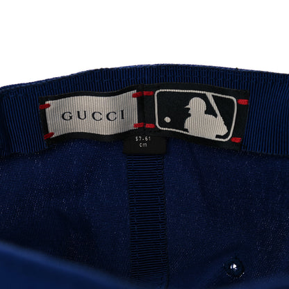 Gucci X MLB Cotton NY Yankees Baseball Hat 57-61 Blue 8 of 9