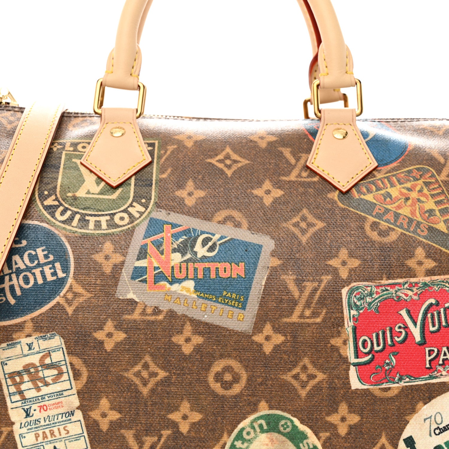 Louis Vuitton Monogram Hotel Labels Speedy Bandouliere 30 8 of 11