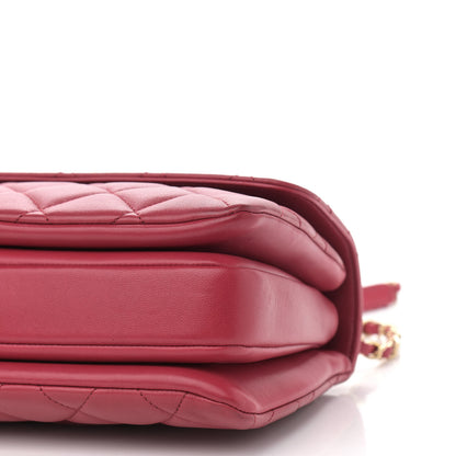 Chanel Lambskin Quilted Small Trendy CC Flap Dual Handle Bag Dark Pink 10 of 10