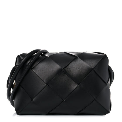 Bottega Veneta Lambskin Intreccio Small Cassette Camera Bag Black 1 of 9