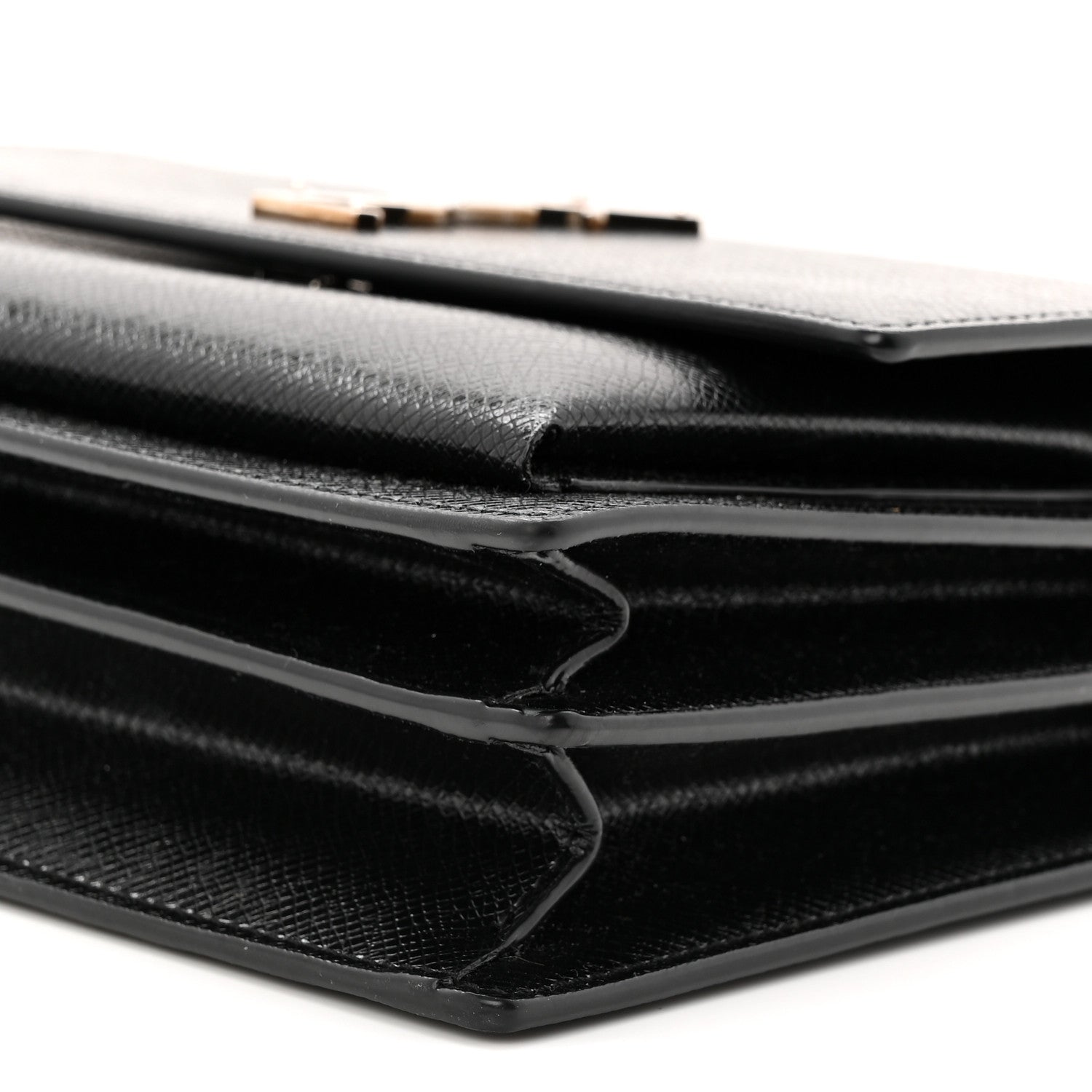Saint Laurent Coated Bark Calfskin Medium Monogram Sunset Black 10 of 12