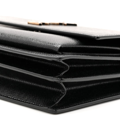 Saint Laurent Coated Bark Calfskin Medium Monogram Sunset Black 10 of 12