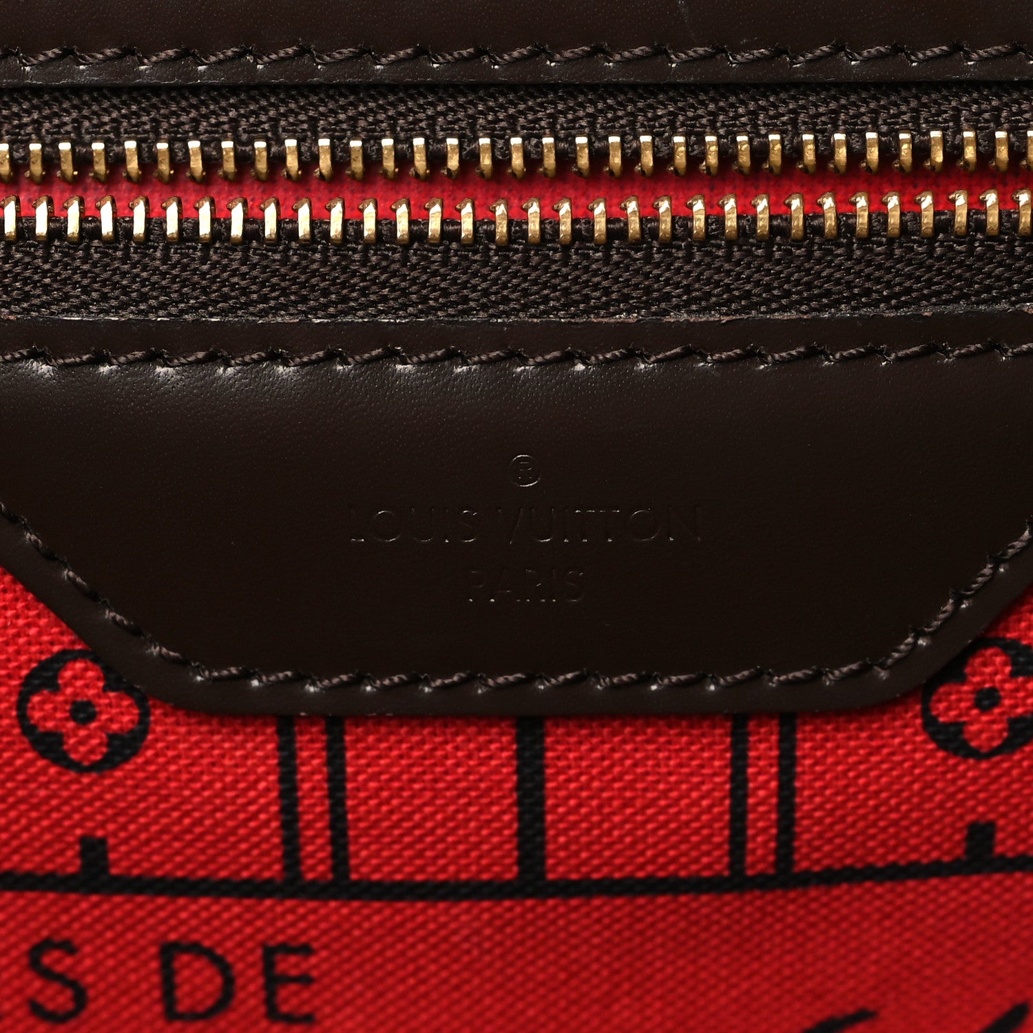 Louis Vuitton Damier Ebene Neverfull MM 6 of 9
